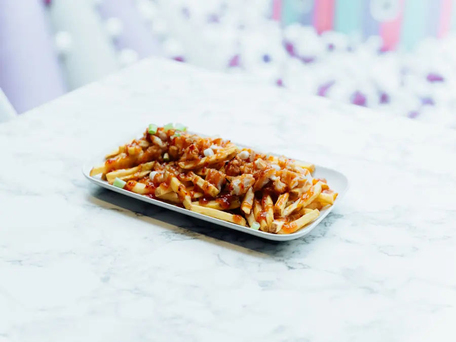 Loaded fries from the Little Astronauts kitchen